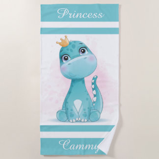 Serviette De Plage Dinosaur Princess Beach Towne