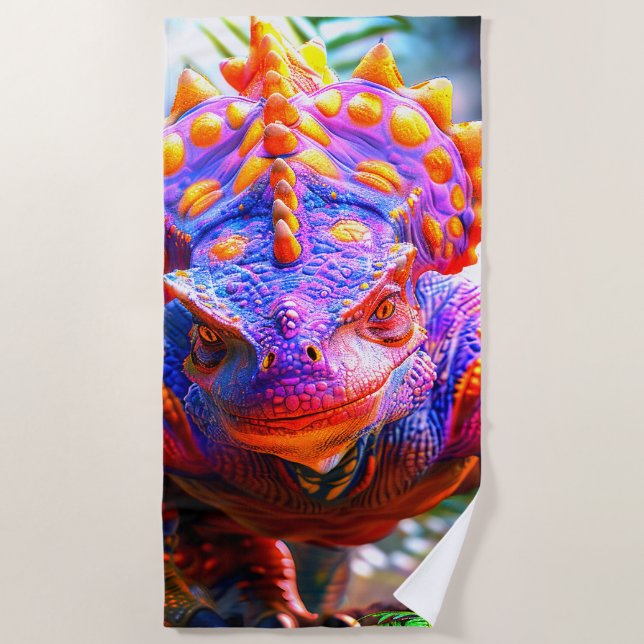 Serviette De Plage Dinosaure (Devant)