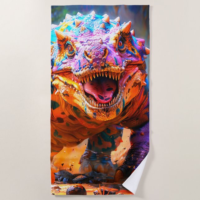 Serviette De Plage Dinosaure (Devant)