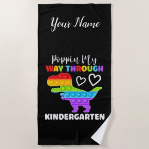 Serviette De Plage Dinosaure qui débarque en maternelle
