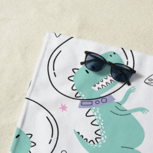 Serviette De Plage Dinosaures de l'espace, Dinosaures mignons, Navire