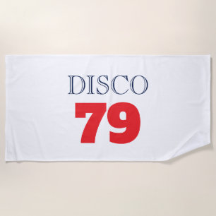 Serviette De Plage Disco 79 Musique Divertissement Pop Art Rétro