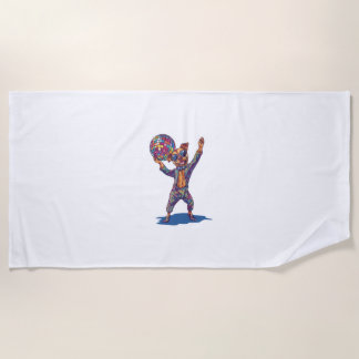 Serviette De Plage Disco Dog Delight � Funny 70s Party Pup