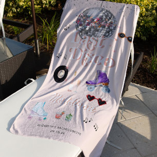 Serviette De Plage Disco Rétro Patin à Roulettes   Enterrement de Vie