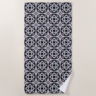 Serviette De Plage Disques ondulés de couleur pastel, motif symétriqu