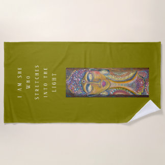 Serviette De Plage Divine Feminine Buddha original art Towel