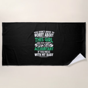 Serviette De Plage Don comptable Inquiète De Ce Connaisseur Fou