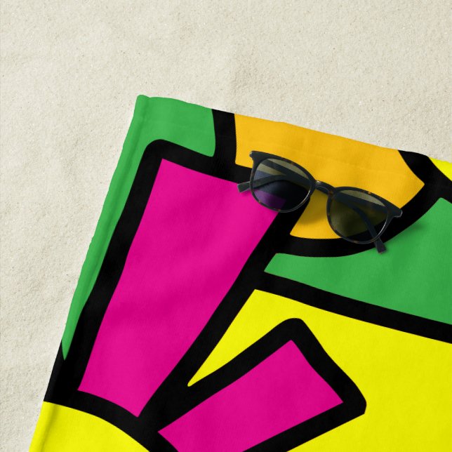 Serviette De Plage Doodle Festif Art 42 (En situation)