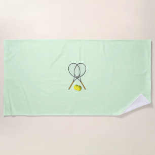 Serviette De Plage Doubles de tennis Green