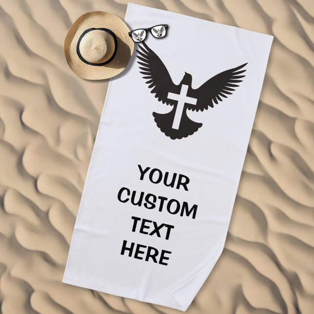Serviette De Plage Dove avec croix (Créateur téléchargé)