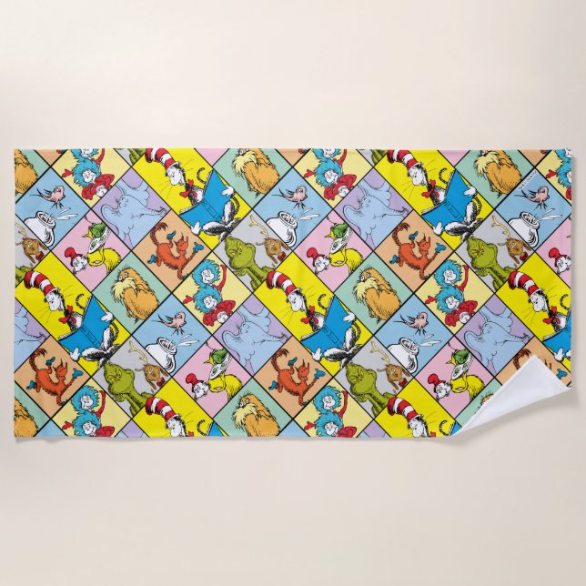 Serviette De Plage Dr Seuss | Graphique Histoires (Devant)