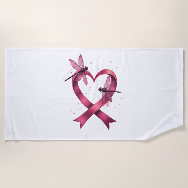 Serviette De Plage Dragonflies cardiaques Hommes Femmes Enfant (Devant)