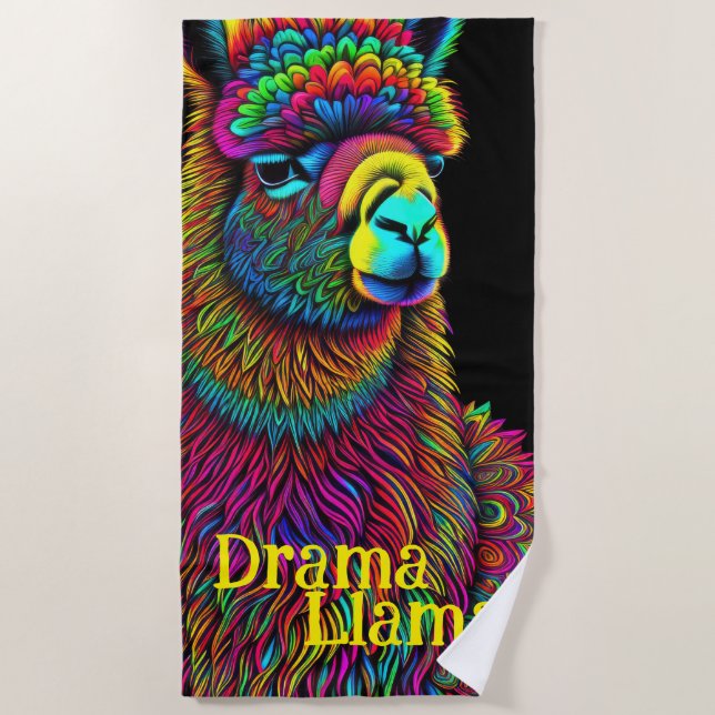 Serviette De Plage Drama Llama Beach Towel (Devant)