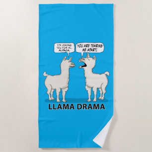 Serviette De Plage Drame drôle de lama