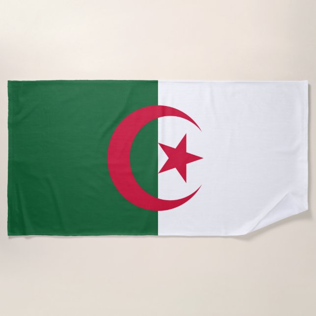 Serviette De Plage Drapeau Algérie (Devant)