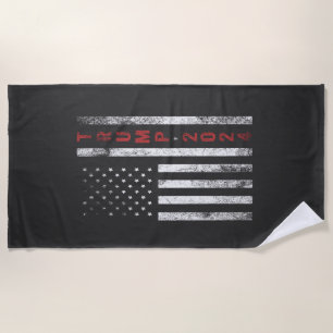 Serviette De Plage Drapeau américain Trump 2024 en détresse cadeau Vi