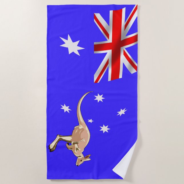 Serviette De Plage Drapeau australien (Devant)