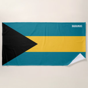 Serviette De Plage Drapeau Bahamas Splendide patriotique