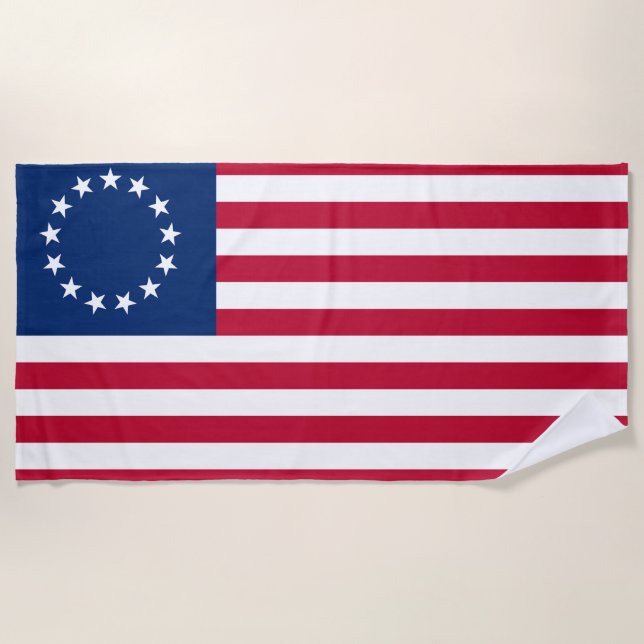 Serviette De Plage Drapeau Betsy Ross (Devant)