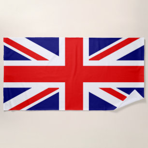 Serviette De Plage Drapeau britannique avec nom