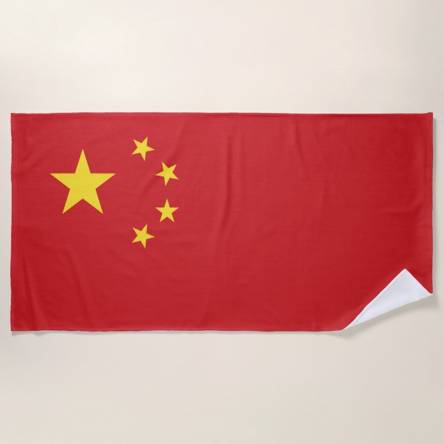 Serviette De Plage Drapeau chinois (Devant)
