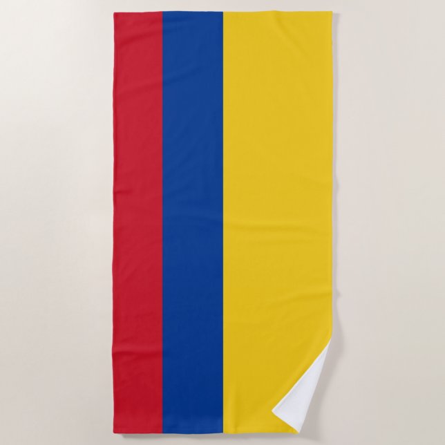 Serviette De Plage Drapeau Colombie - Bandera De Colombia (Devant)
