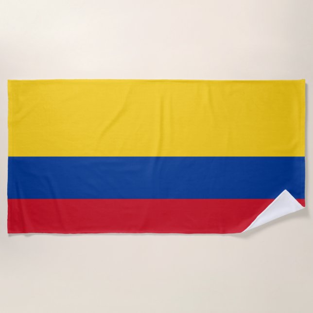 Serviette De Plage Drapeau Colombie - Bandera De Colombia (Devant)