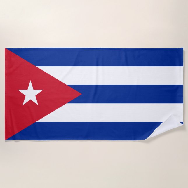 Serviette De Plage Drapeau Cuba (Devant)