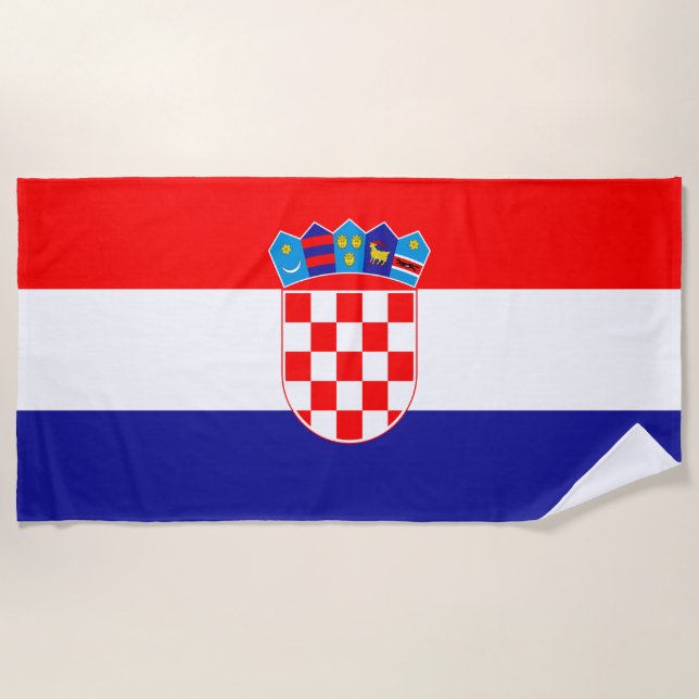 Serviette De Plage Drapeau de Croatie (Devant)