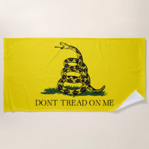 Serviette De Plage Drapeau de Gadsden (Ne marchez pas sur moi) (Drape