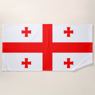 Serviette De Plage Drapeau de Géorgie