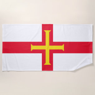 Serviette De Plage Drapeau de Guernsey