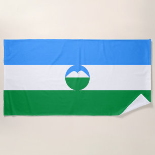Serviette De Plage Drapeau de Kabardino-Balkarie