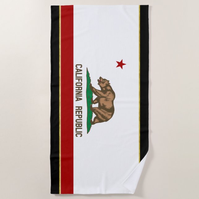 Serviette De Plage Drapeau de la Californie (Devant)