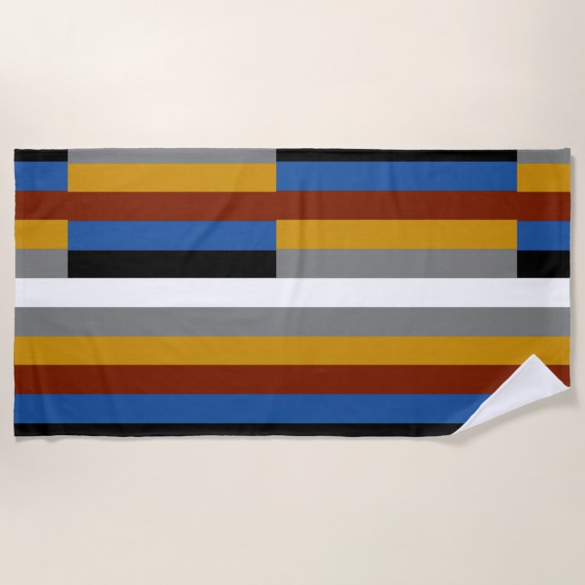 Serviette De Plage Drapeau de la fierté des freaks (Devant)