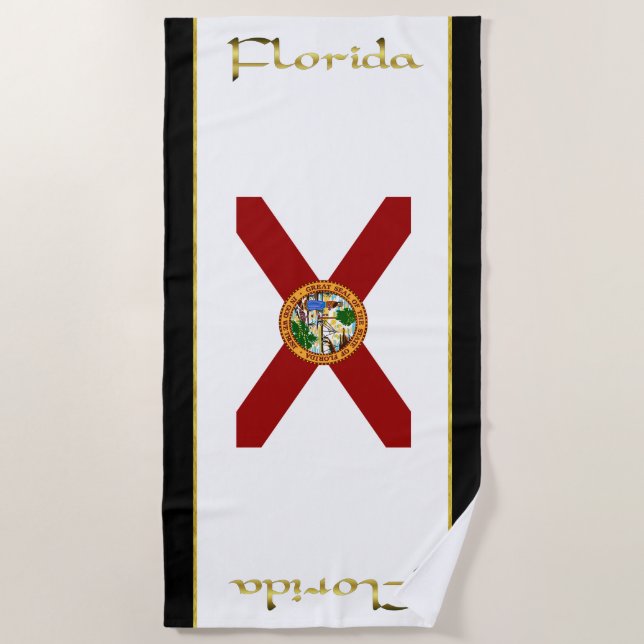 Serviette De Plage Drapeau de la Floride (Devant)