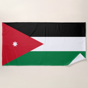 Serviette De Plage Drapeau de la Jordanie