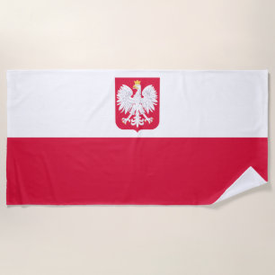Serviette De Plage Drapeau de la Pologne