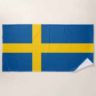 Serviette De Plage Drapeau de la Suède