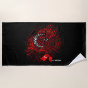 Serviette De Plage Drapeau de la Turquie