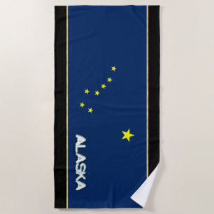 Serviette De Plage Drapeau de l'Alaska