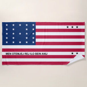 Serviette De Plage Drapeau de l'atoll de Bikini Patriotique