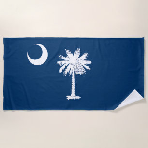 Serviette De Plage Drapeau de l'État de la Caroline du Sud