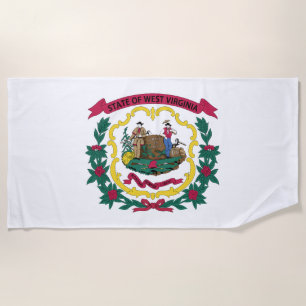 Serviette De Plage Drapeau de l'État de Virginie-Occidentale