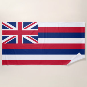 Serviette De Plage Drapeau de l'État d'Hawaii