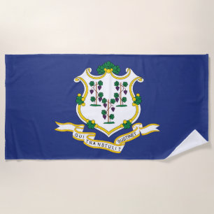 Serviette De Plage Drapeau de l'État du Connecticut