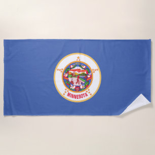 Serviette De Plage Drapeau de l'État du Minnesota