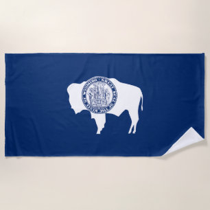 Serviette De Plage Drapeau de l'État du Wyoming