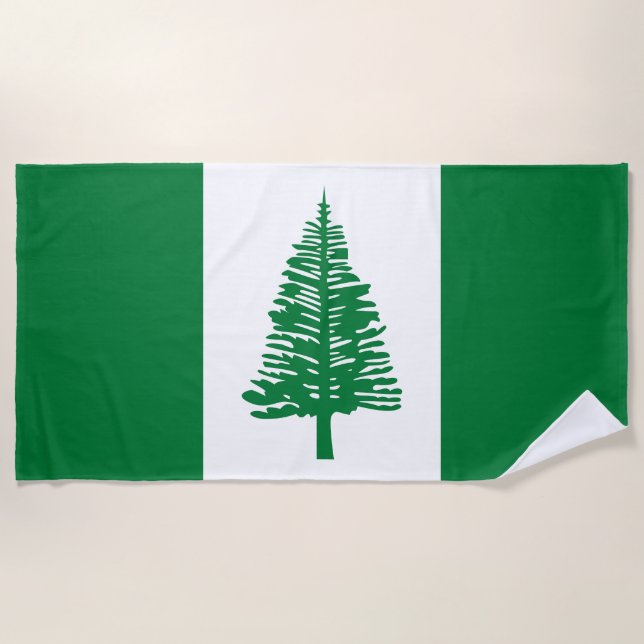 Serviette De Plage Drapeau de l'île Norfolk (Devant)