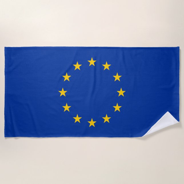 Serviette De Plage Drapeau de l'Union européenne (Devant)
